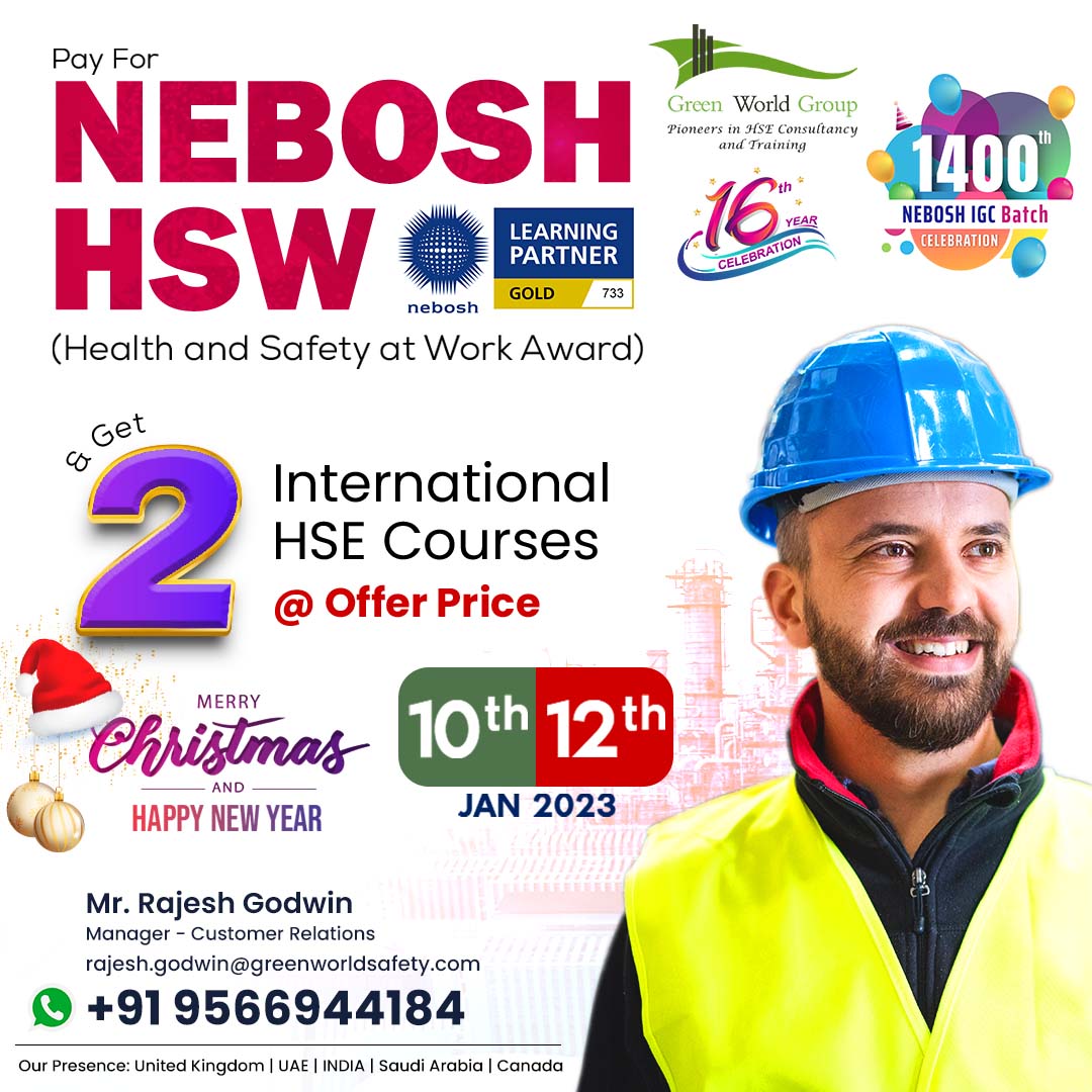 Develop your HSE Career by learning NEBOSH HSW
