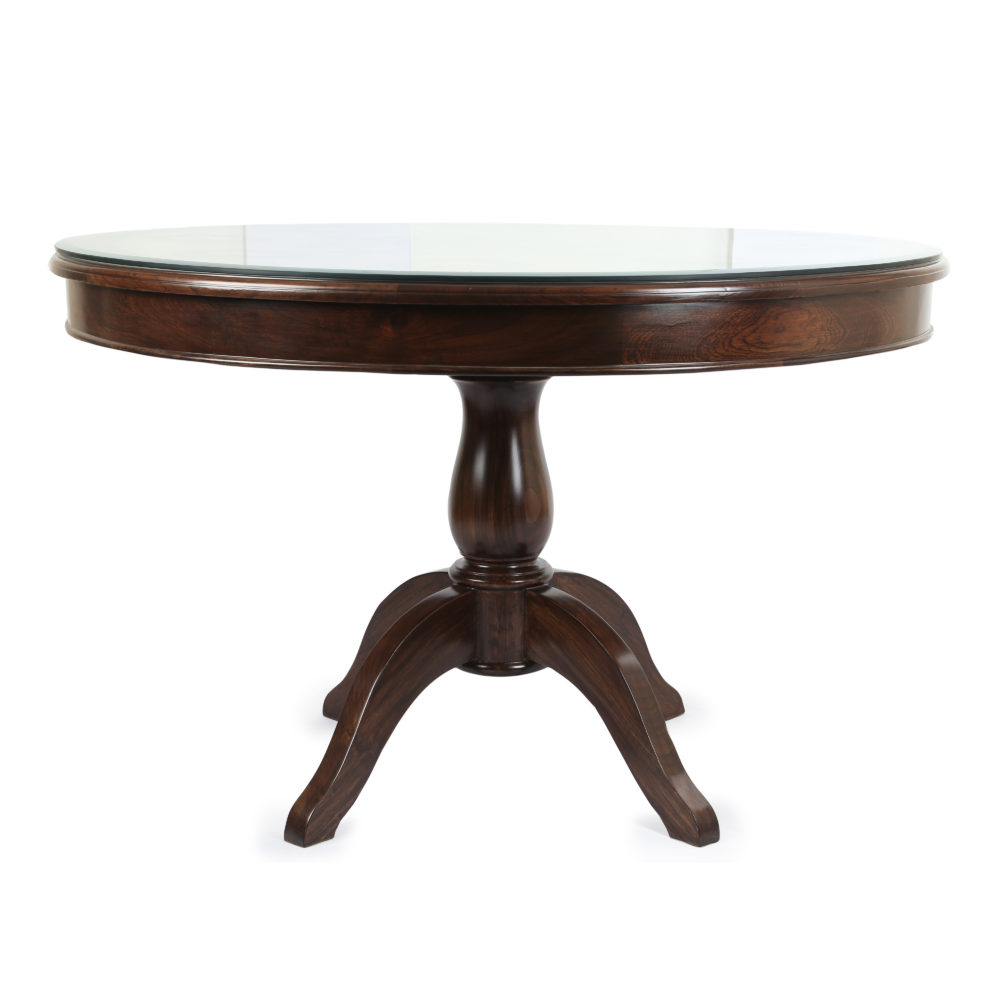 Round Teak Wood Dining Table – Perfect for Cozy Di