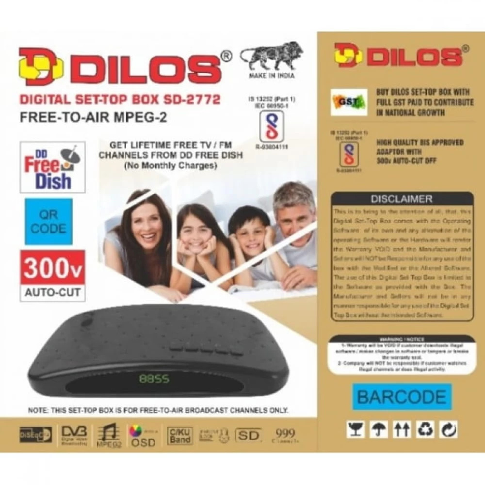 Dilos SD-2772 MPEG-2 SD DVB-S Digital FTA Set-Top