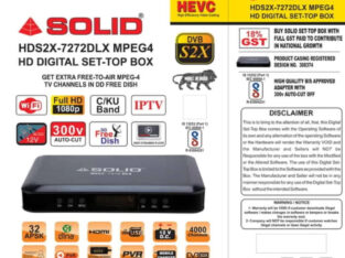 SOLID HDS2X-7272DLX DVB-S2X H.265 HD FTA Set-Top B