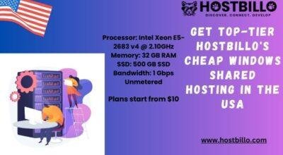Get top-tier Hostbillo’s cheap Windows shared host