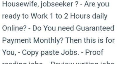 We are Hiring – Earn Rs.15000/- Per month – Simple
