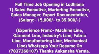 We Have Sales & Marketing Executive Full Time Jobs