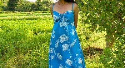 Stylish Floral Print Long Dress