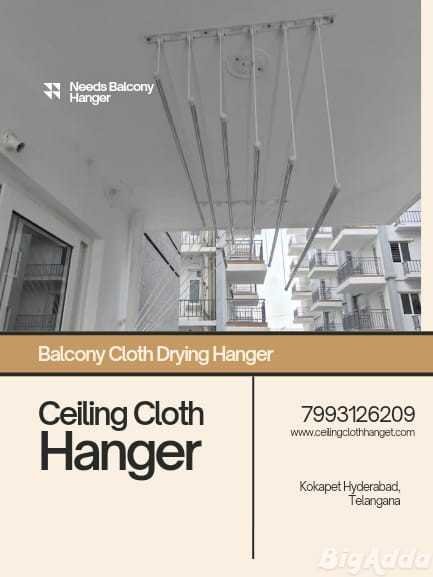 Ceiling Cloth Hangers in Financial District-