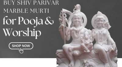 Buy Shiv Parivar Marble Murti for Pooja & Worship