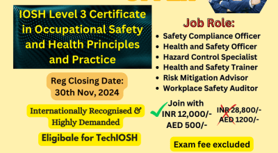 IOSH Level 3 Certificate in Occupational Safety an