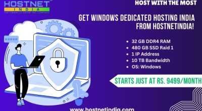 Get Windows dedicated hosting india from Hostnetin