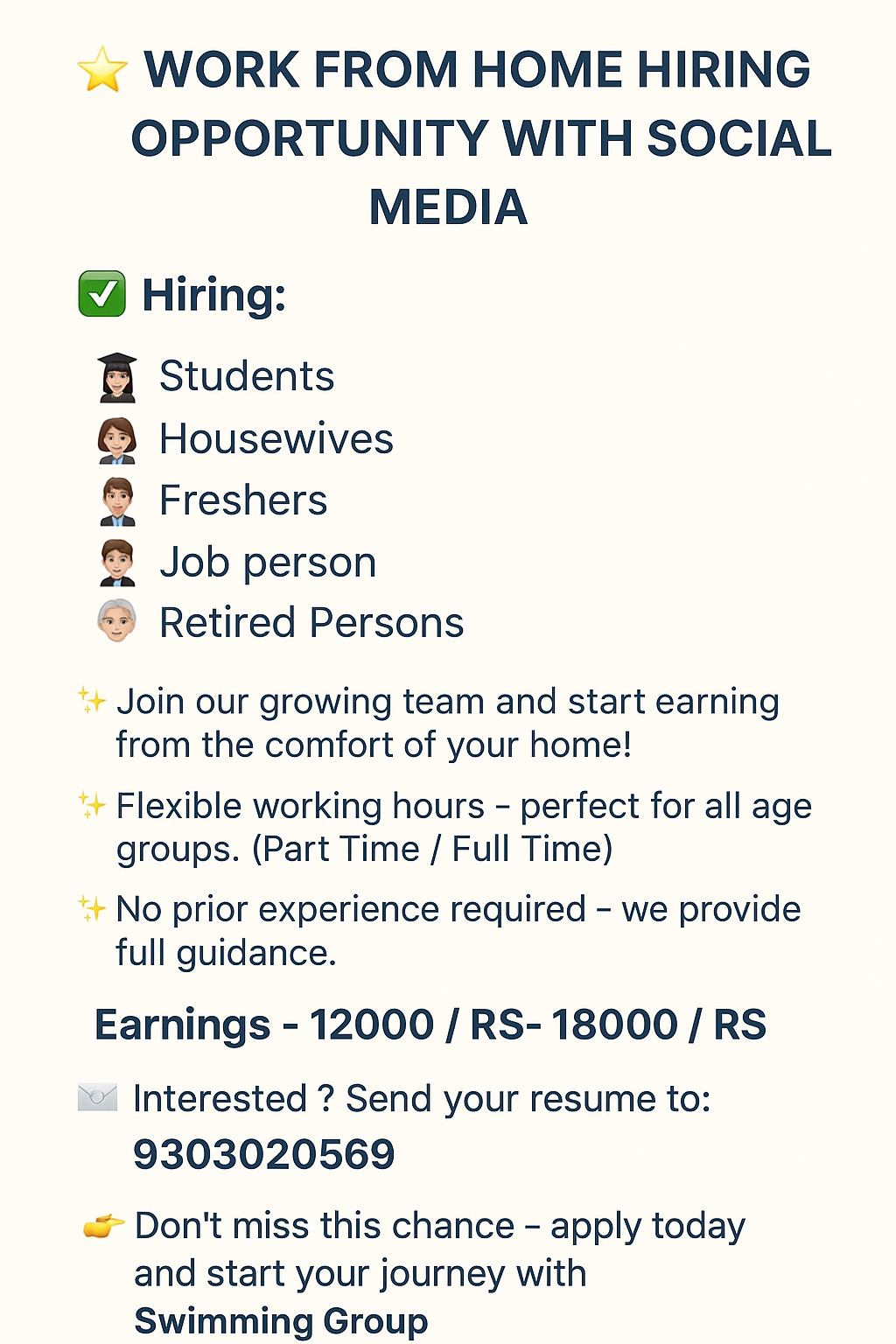 Work from home job