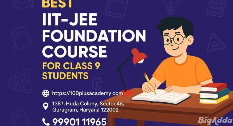 Enroll in IIT-JEE Foundation Course for Class 9