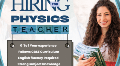 Physics Teacher for CBSE school