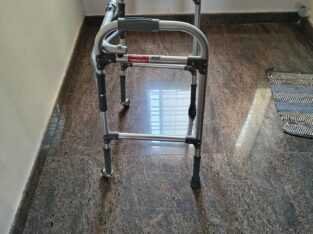 Walker and knee brace