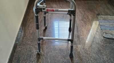 Walker and knee brace