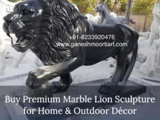 Buy Premium Marble Lion Sculpture for Home & Outdo