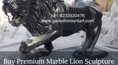 Buy Premium Marble Lion Sculpture for Home & Outdo