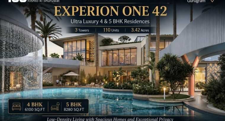 Experion One 42 Gurgaon | Luxury Homes Golf Course