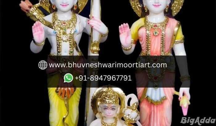 Handcrafted Ram Darbar Marble Moorti