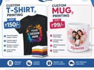 T shirt and Mug Printing Rs. 50/- only | Online Pr