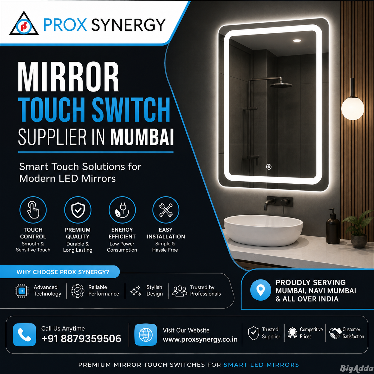 Mirror Touch Switch Supplier in Mumbai