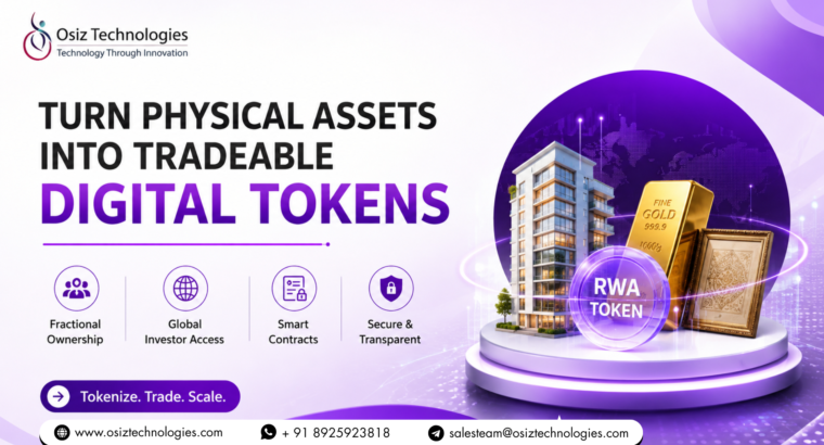 Turn Physical Assets into Tradeable Digital Tokens