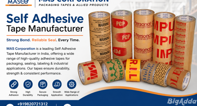 Self Adhesive Tape Manufacturer | MAS Corporation