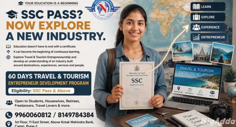 Tourism Entrepreneurship for SSC PASS JOIN TODAY
