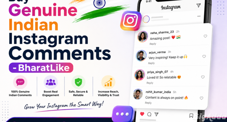 Buy Genuine Indian Instagram Comments – BharatLike