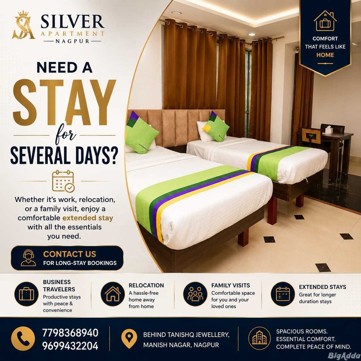 Best Family Stay in Nagpur Silver Apartment nagpur