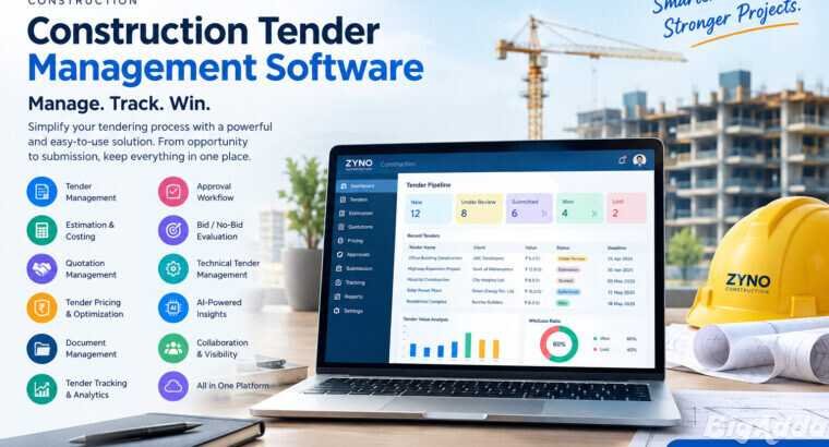 Smart Construction Tender Software for Faster Bidd