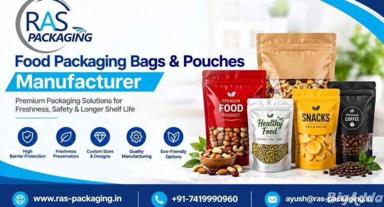 Food Packaging Bags & Pouches Manufacturer in Indi