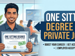 One Sitting Degree Admission 2026 Without Regular