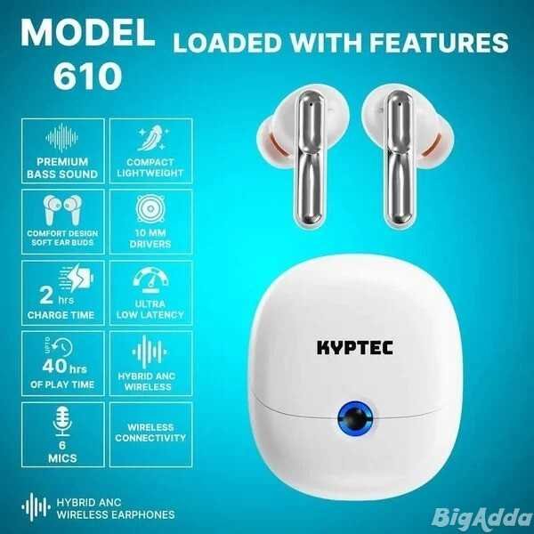 Kyptec LifeStyle® 610 Hybrid ANC Earbuds for Power