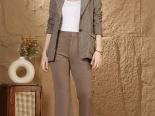 Women High-Rise Bootcut Formal Trousers