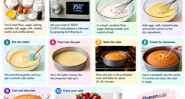 How to bake cake ?
