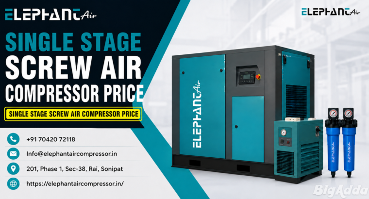 single stage screw air compressor price