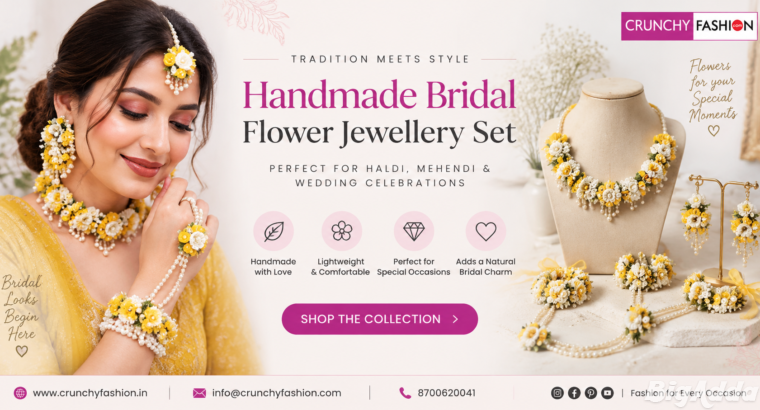 Premium Handmade Flower Jewellery for Bride