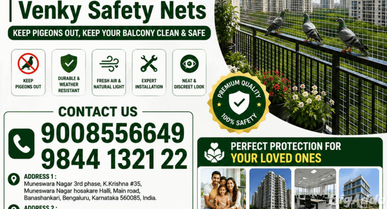 Pigeon nets for balconies in bangalore