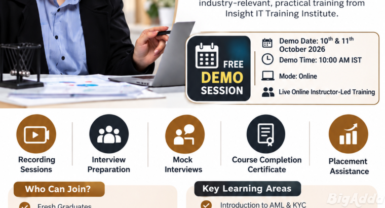 AML & KYC Training in Hyderabad at Insight IT