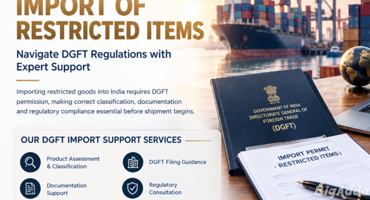 DGFT Permission for Import of Restricted Items in