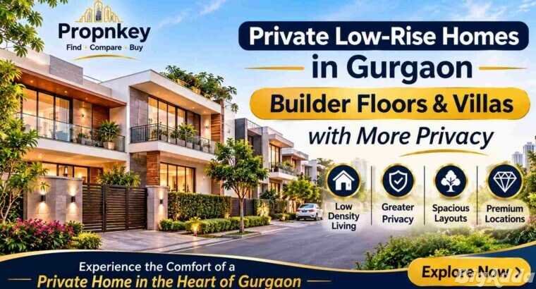 Private Low-Rise Homes in Gurgaon · Builder Floors