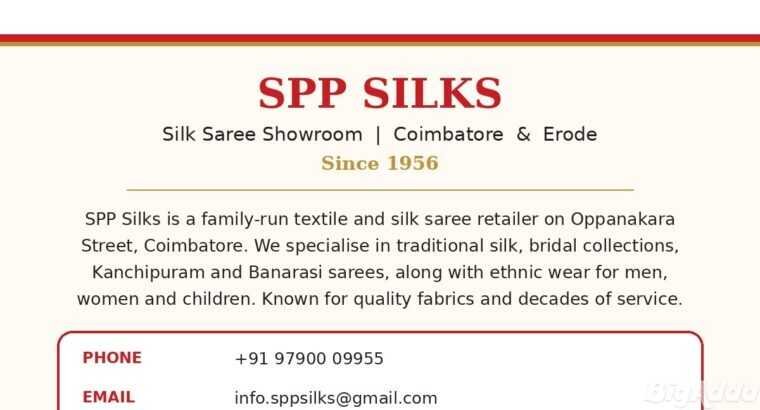 SPP Silks – Silk, Pattu & Wedding Sarees