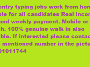 Old book typing offline job offer with weekly payo